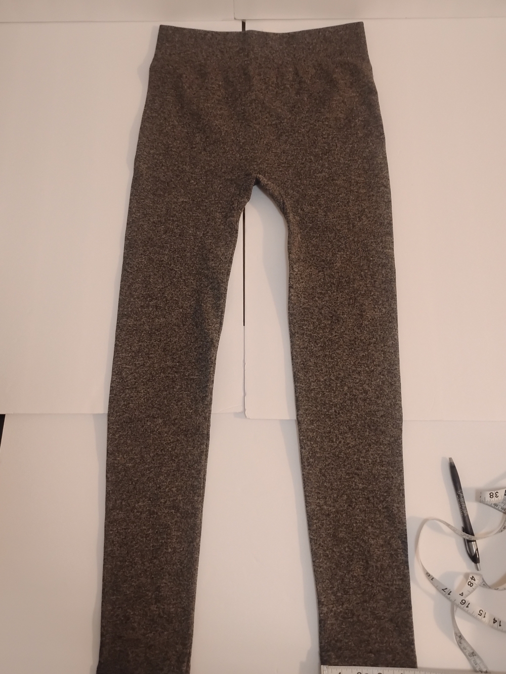 Streetwear Society Fleece Lined High Rise Heathered Gray Ankle Leggings L/XL